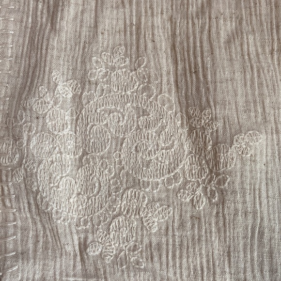 NWT Coldwater Creek Open Front Long Vest Size L Front Pockets Lace Accents - Picture 9 of 10